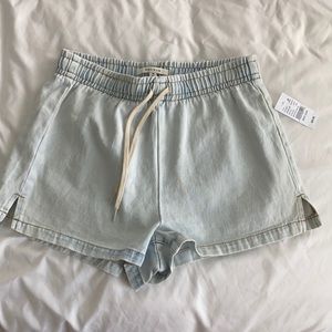 Pacsun blue jean drawstring shorts